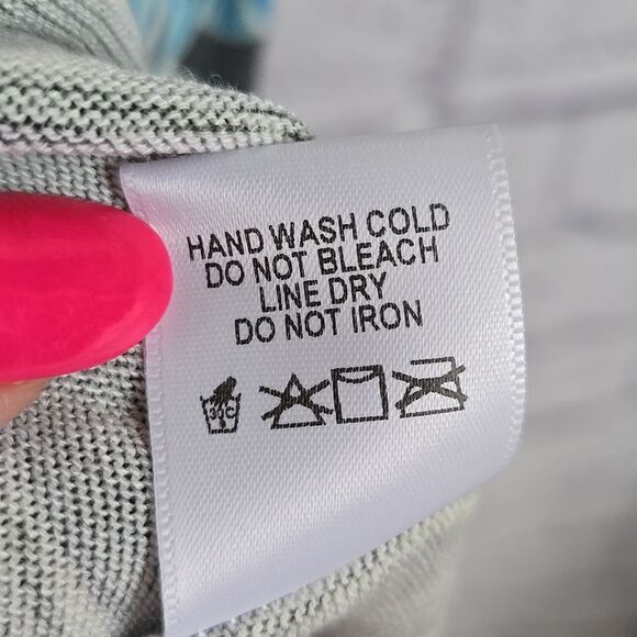 Oddi NWT Gray Floral Jersey Knit Dress Surplice Kimono Sleeve Soft Comfy Casual - Picture 14 of 15